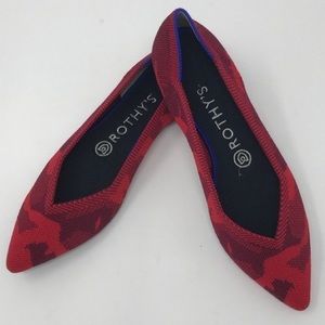 Rothy’s Retired Red Camo Points Sz-6.5